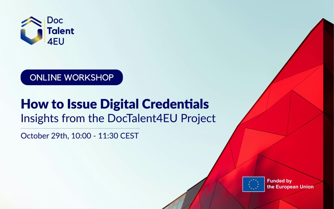 Workshop: How to Issue Digital Credentials – Insights from the DocTalent4EU Project